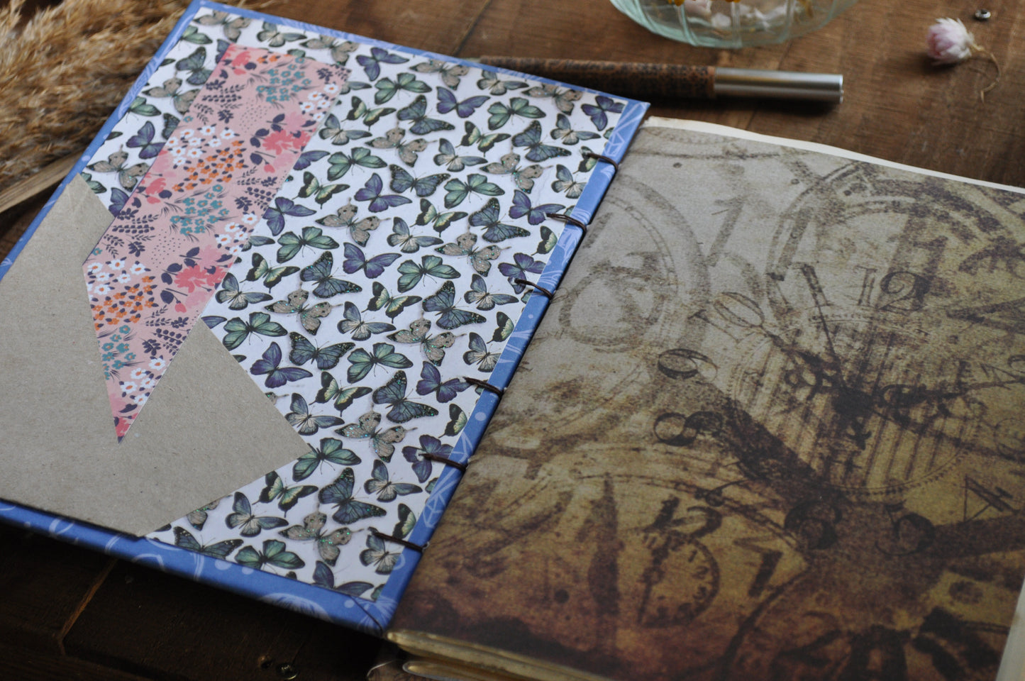 Carnet dessins / peinture / herbier "magie bleutée"