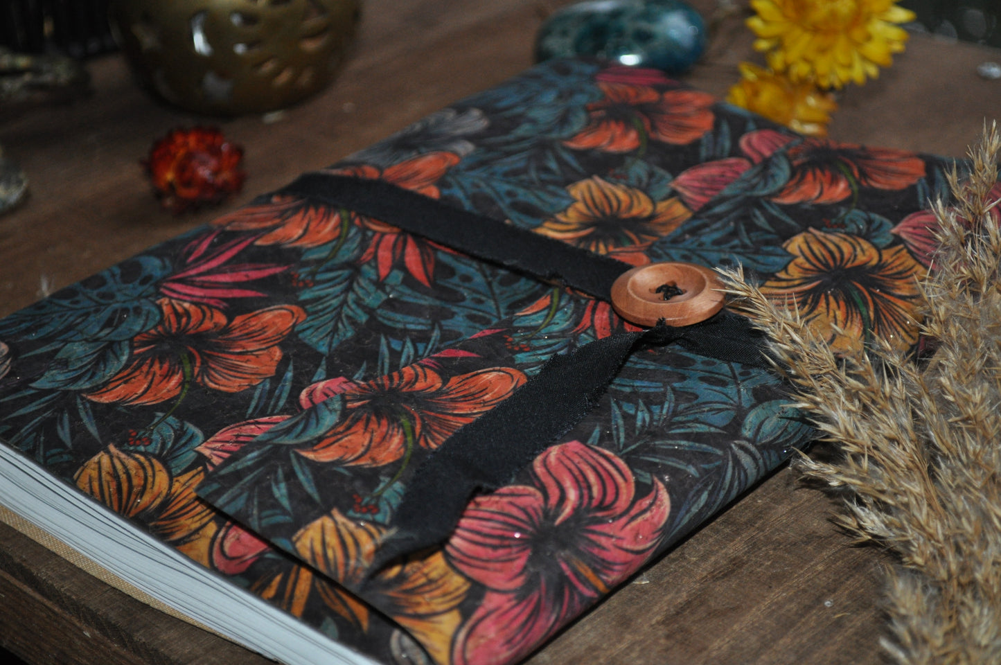 Carnet en liège "Forêt de fleurs"