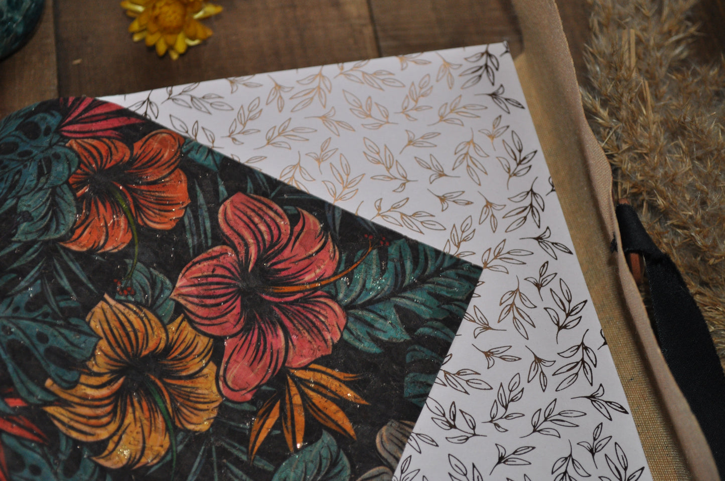 Carnet en liège "Forêt de fleurs"