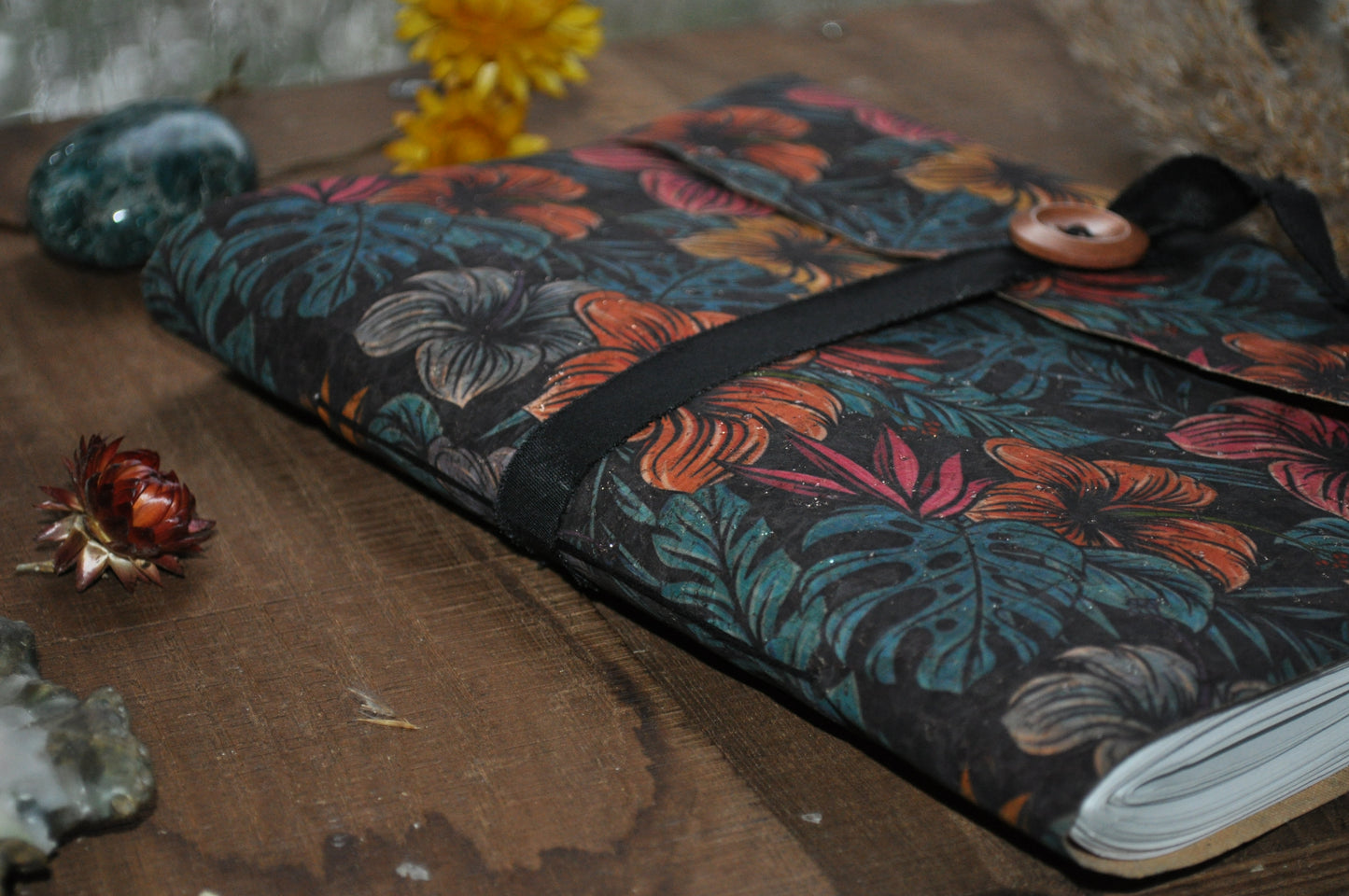 Carnet en liège "Forêt de fleurs"