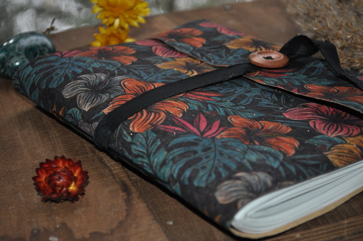 Carnet en liège "Forêt de fleurs"