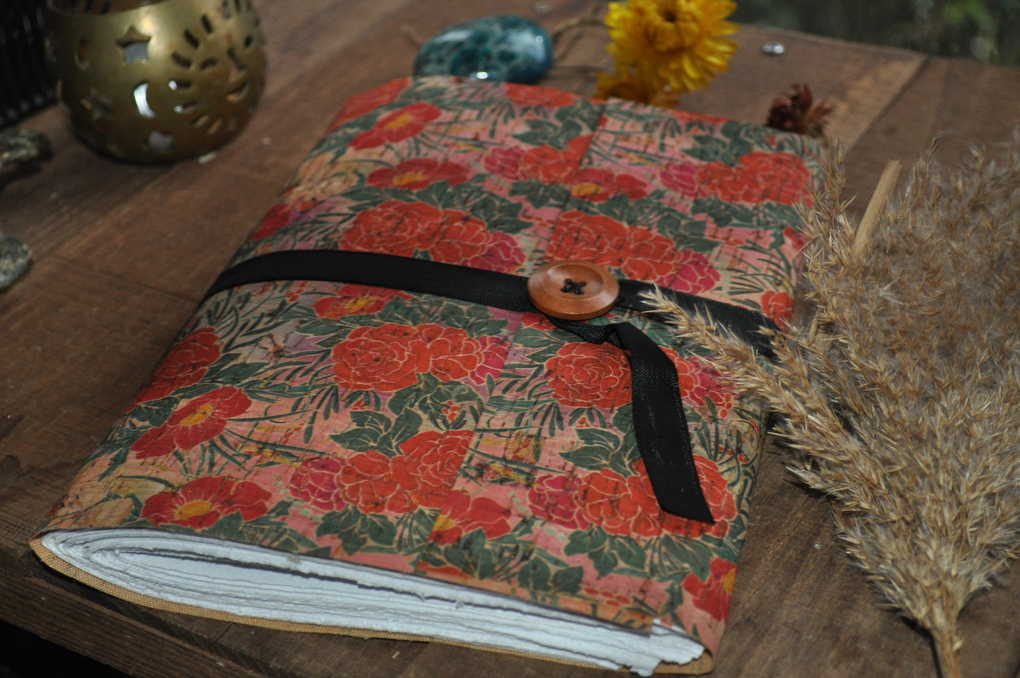 Carnet en liège "Fleurs d'été"