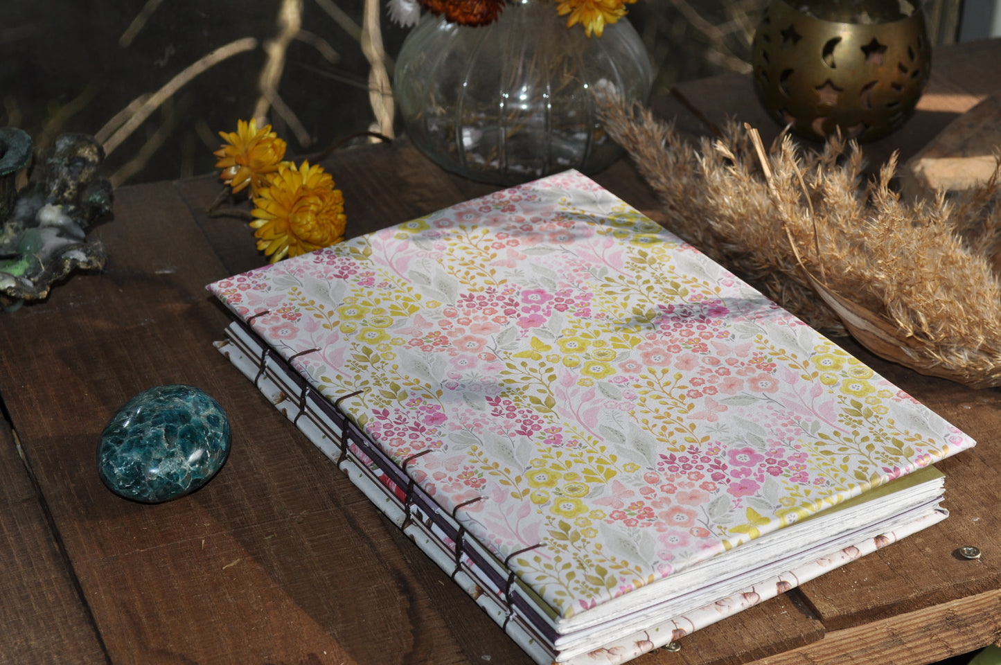 Carnet dessins / peinture / herbier "Pastel de fleurs"