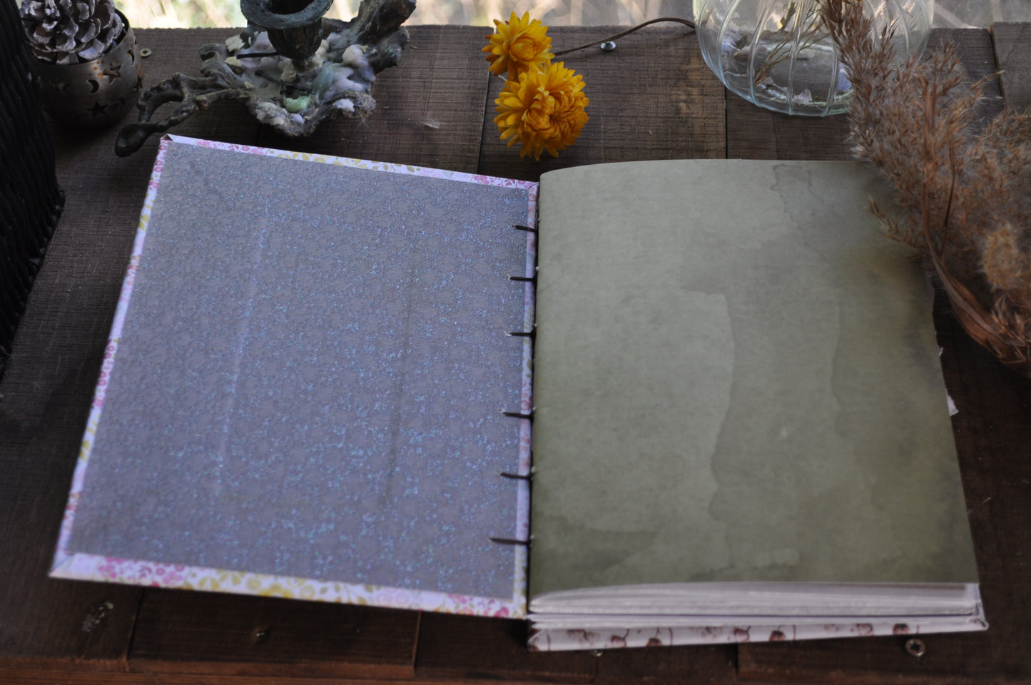 Carnet dessins / peinture / herbier "Pastel de fleurs"