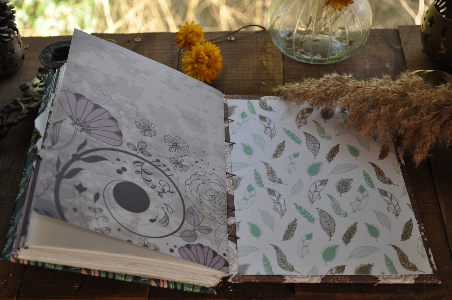Carnet dessins / peinture / herbier " Forêt profonde"