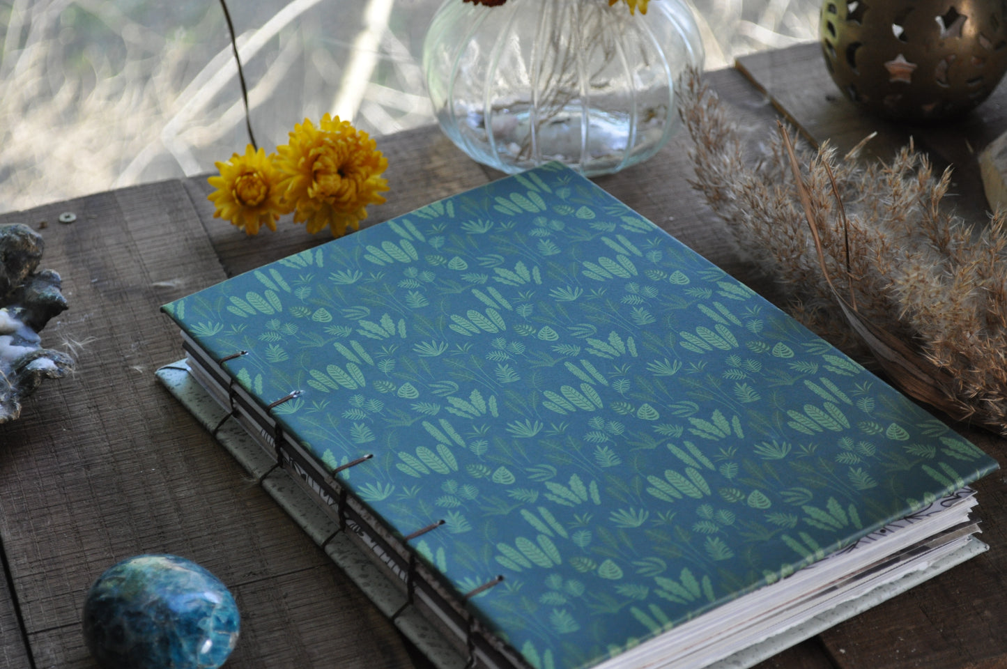 Carnet dessins / peinture / herbier "Vert de plantes"