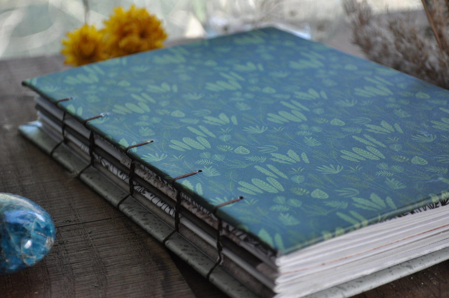 Carnet dessins / peinture / herbier "Vert de plantes"