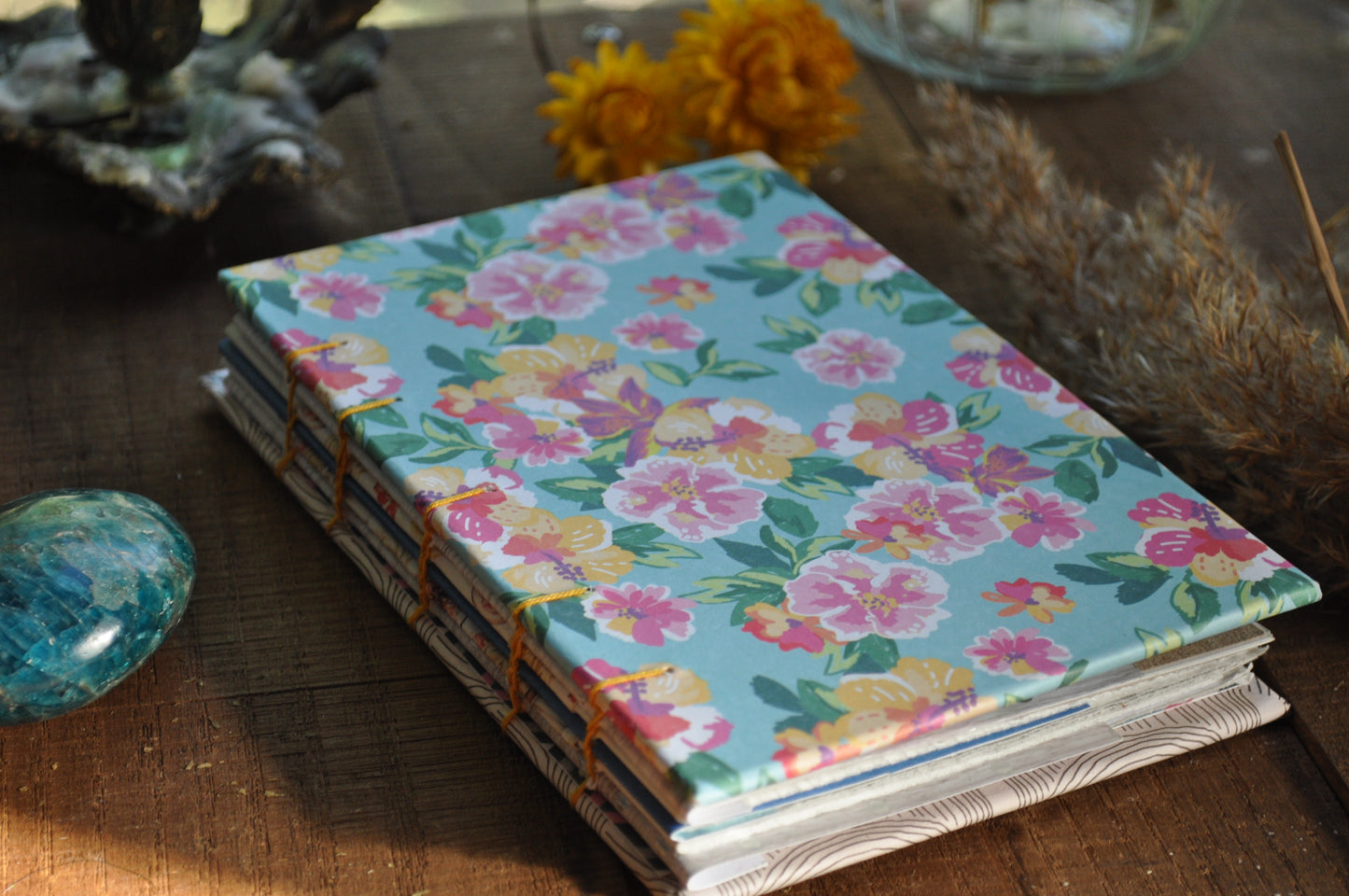 Carnet de poche "Bleu de fleurs"