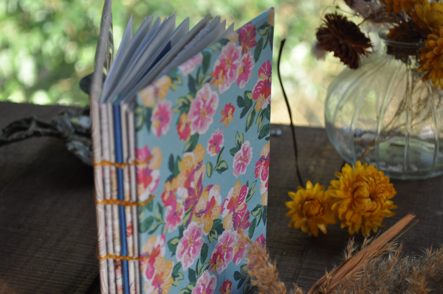 Carnet de poche "Bleu de fleurs"