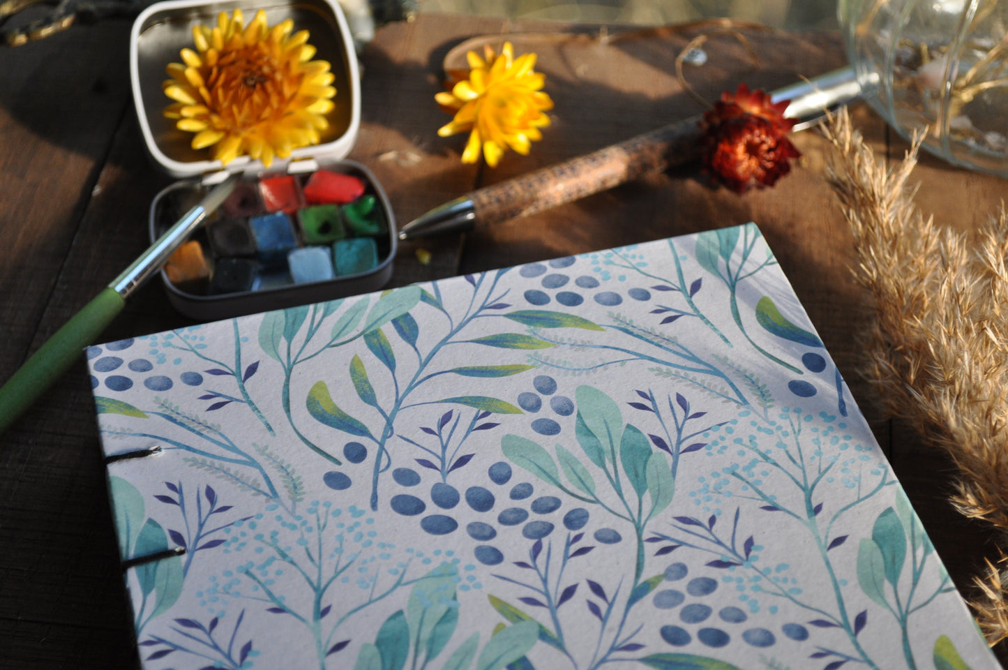 Carnet dessins / peinture / herbier " Doux réveil"