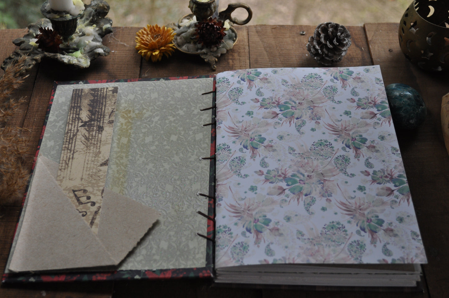 Carnet dessins / peinture / herbier "Comme un hiver"