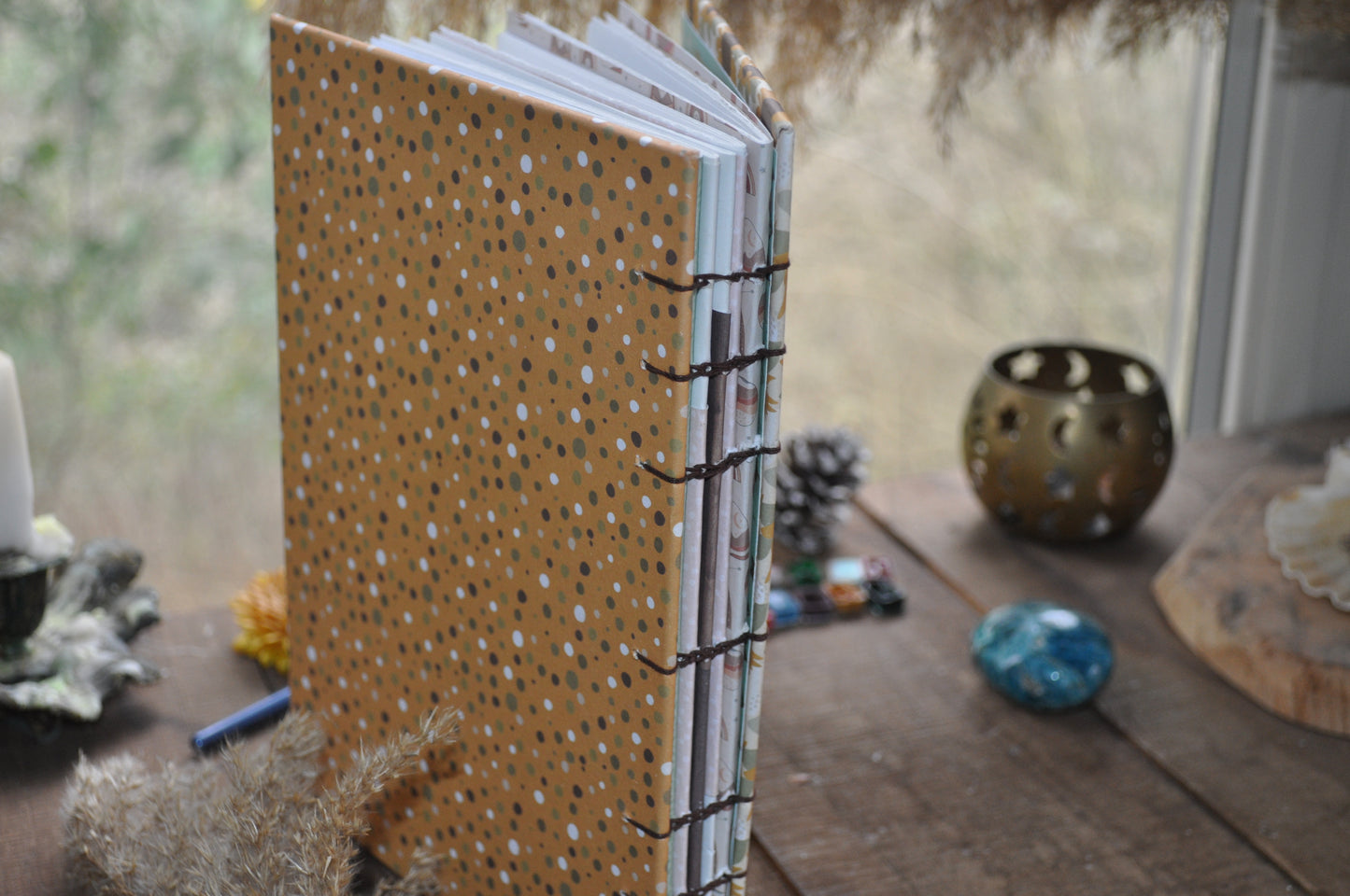 Carnet dessins / peinture / herbier "Tournesol d'automne"