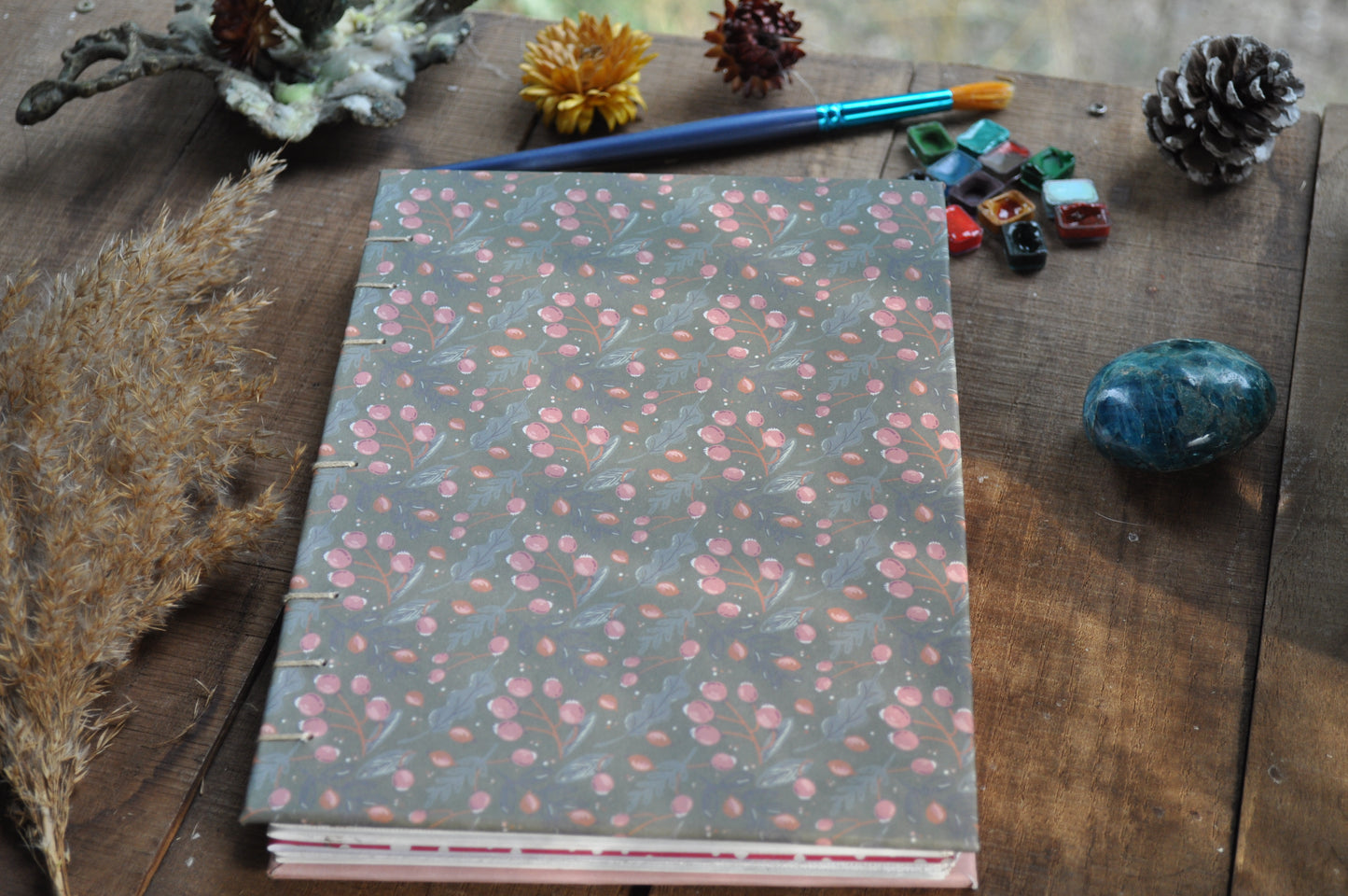 Carnet dessins / peinture / herbier "bourgeons de fleurs"