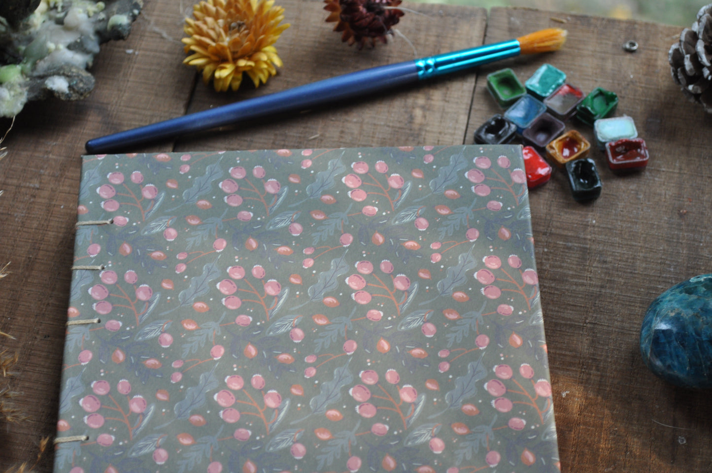 Carnet dessins / peinture / herbier "bourgeons de fleurs"