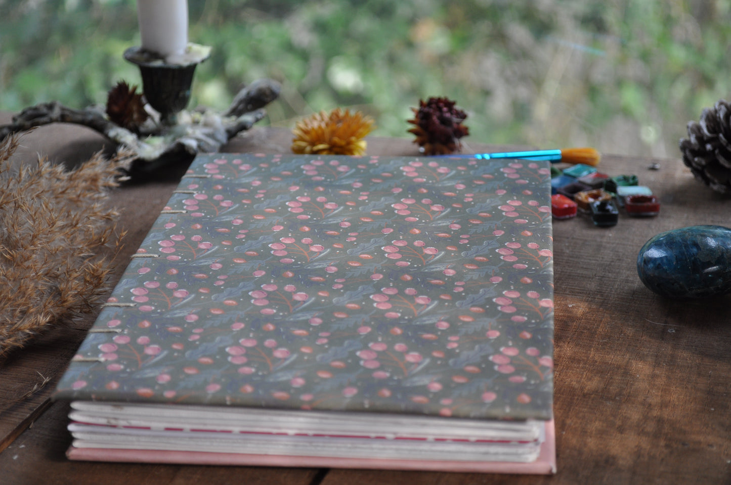 Carnet dessins / peinture / herbier "bourgeons de fleurs"
