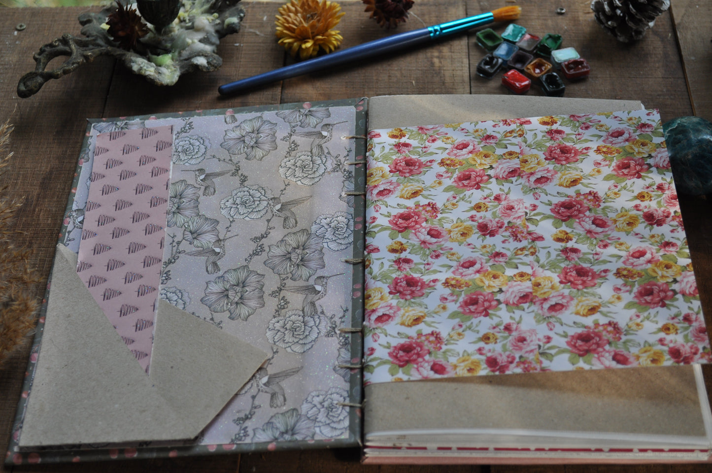 Carnet dessins / peinture / herbier "bourgeons de fleurs"