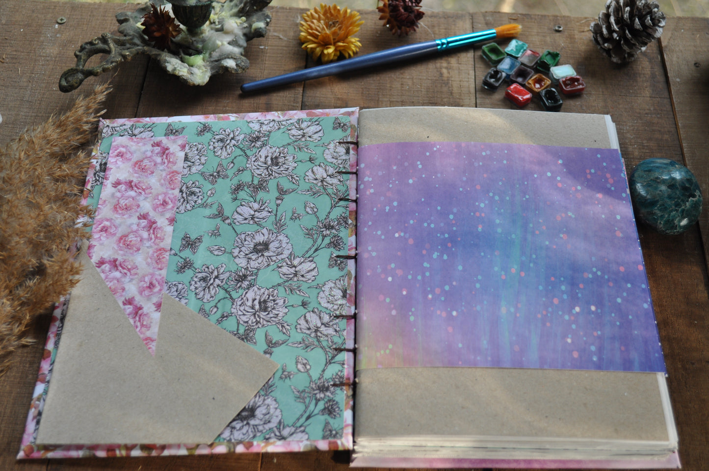 Carnet dessins / peinture / herbier "Fleurs printanière"