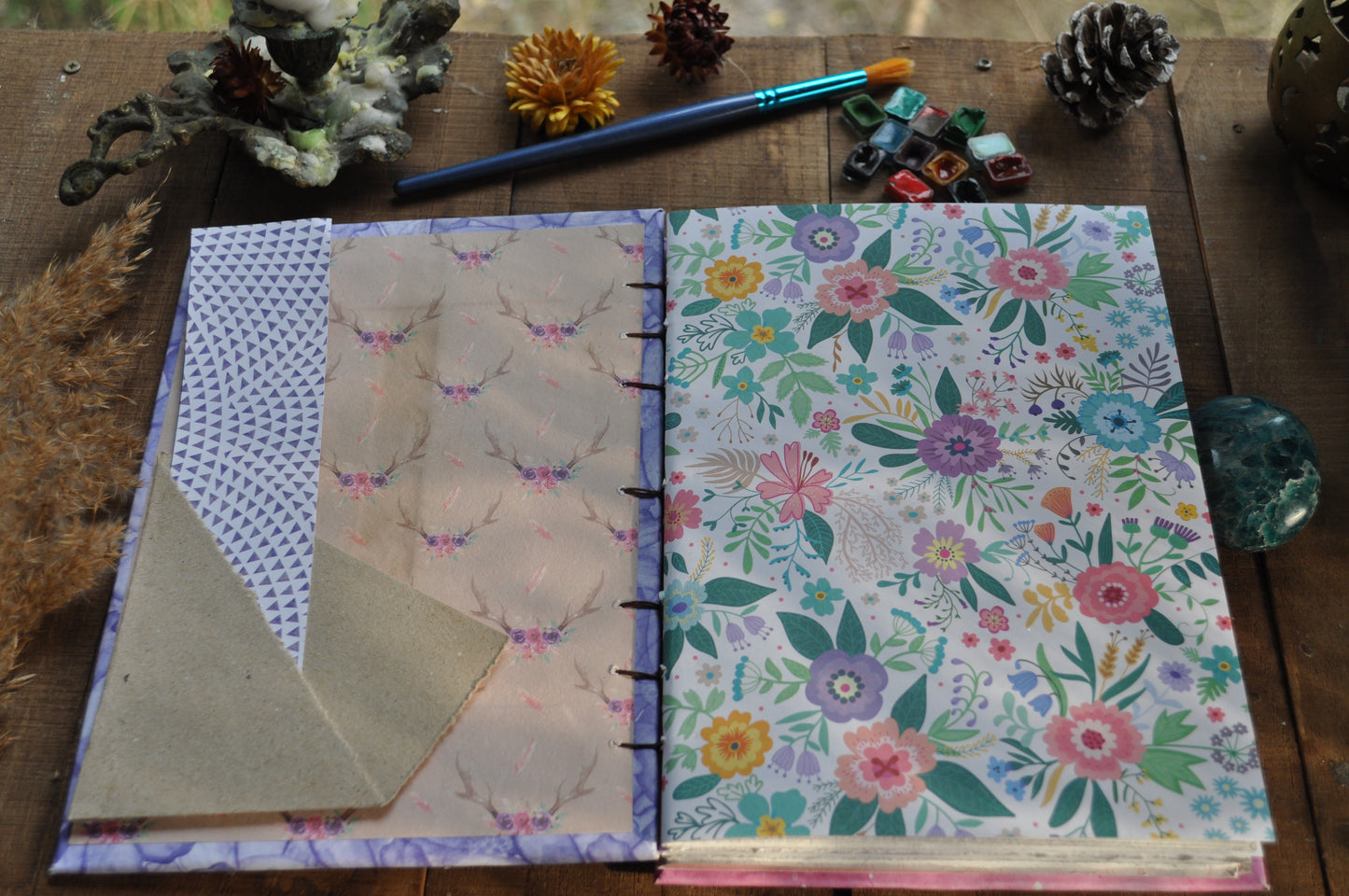 Carnet dessins / peinture / herbier "Aquarelles de printemps"