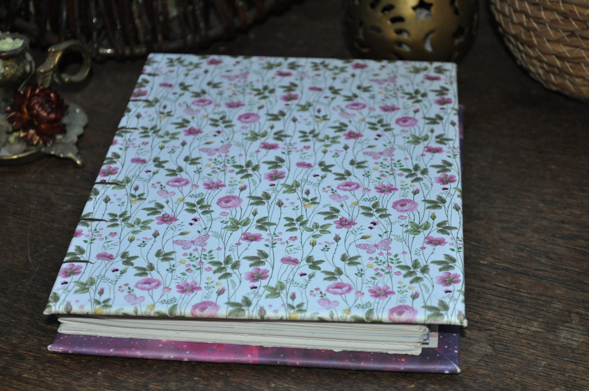 Carnet dessins / peinture / herbier "Lianes de fleurs"